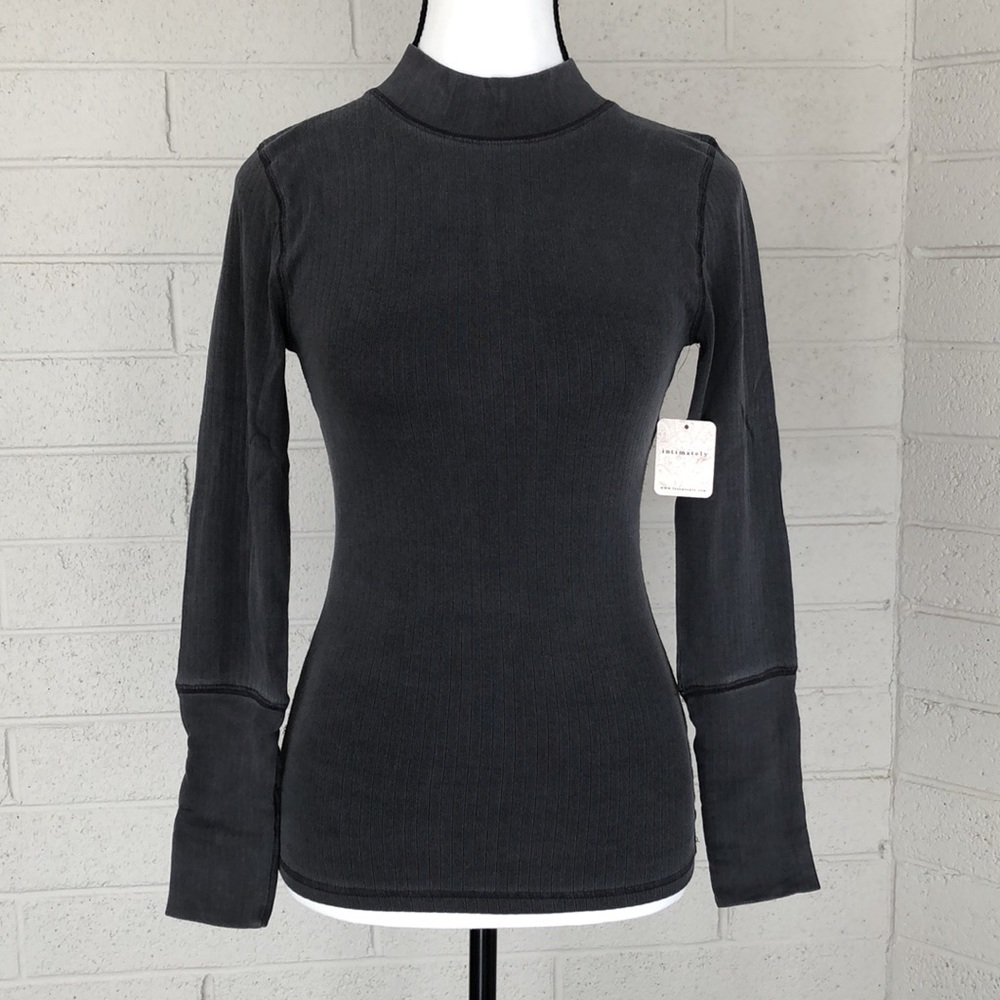 NWT Free People Intimately Rickie Top in Charcoal (Dark Gray) - Picture 3 of 12